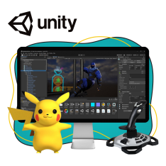 Мир игр на Unity 2D на популярном движке + AI-помощники - КИБЕРшкола программирования для детей, компьютерные курсы для школьников, начинающих и подростков - KIBERone г. Гольяново