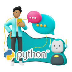 Умный чат-бот на Python - КИБЕРшкола программирования для детей, компьютерные курсы для школьников, начинающих и подростков - KIBERone г. Гольяново